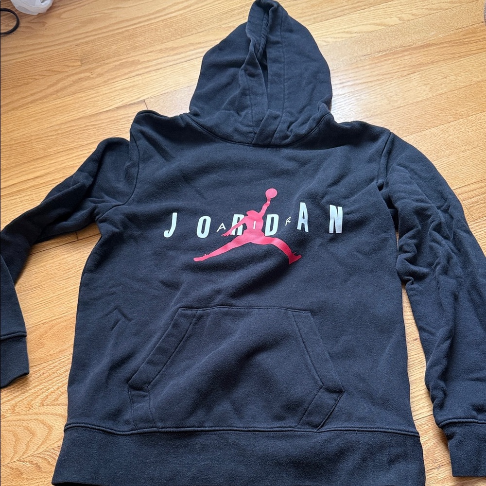Jordan Kids Black and Red Hoodie